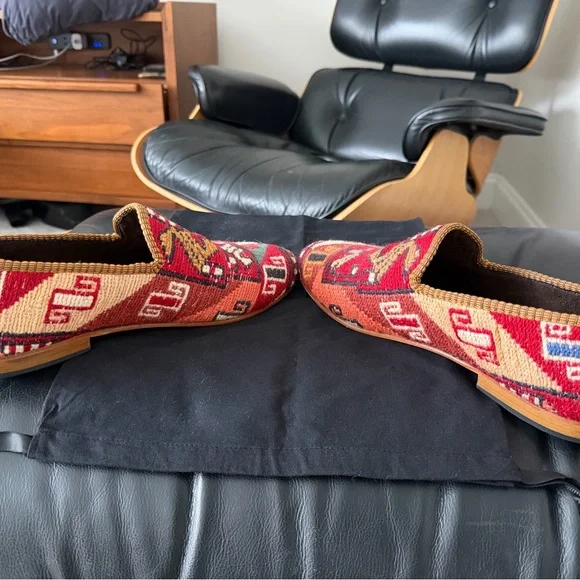 Artemis Silk and Wool Kilim loafers - Picture 3 of 9